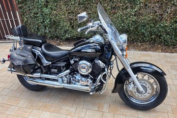 Yamaha XVS 650 Drag Star piękny czarny ubrany Izbica Choppers